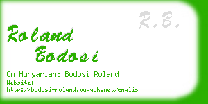 roland bodosi business card